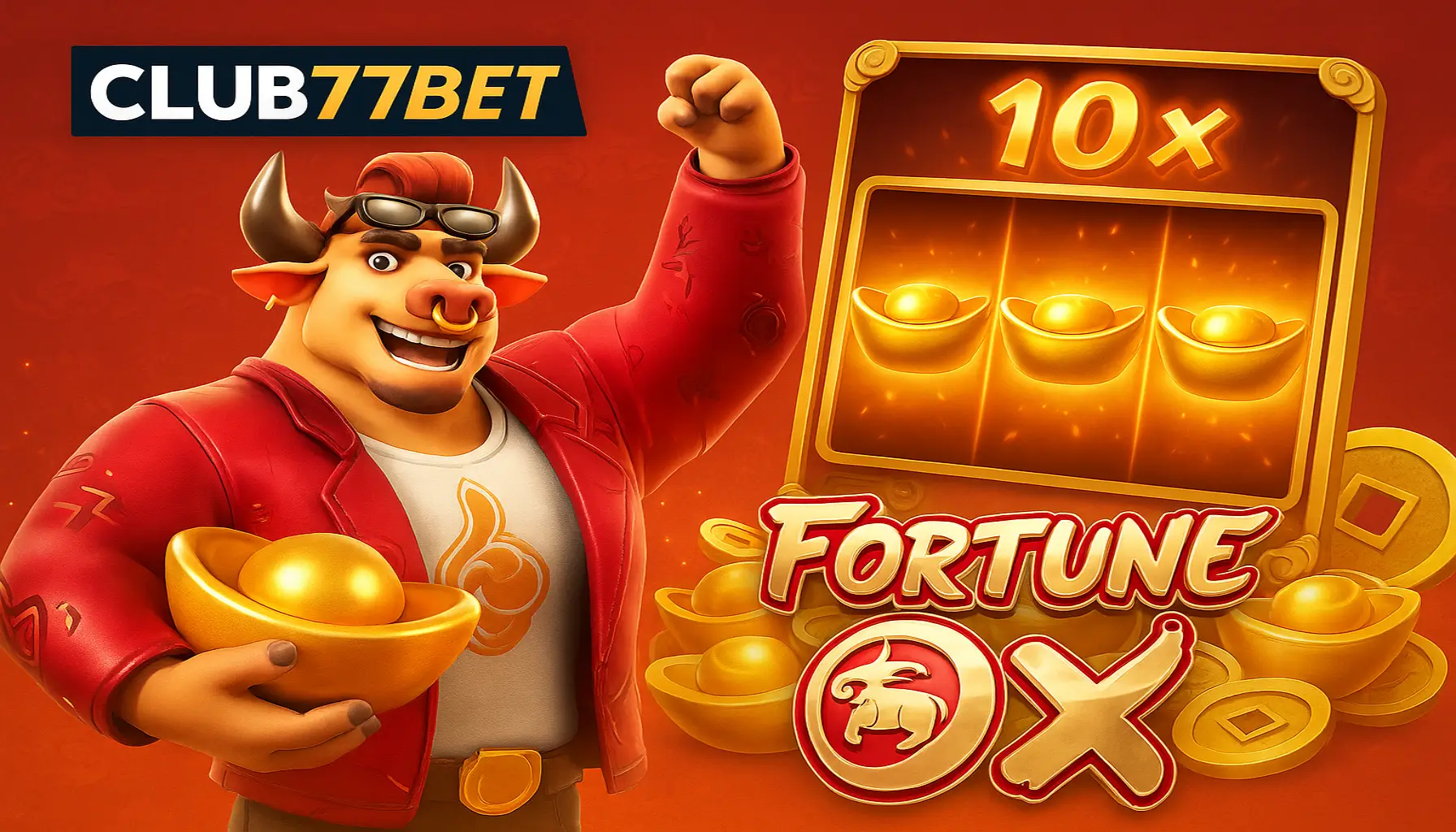 Fortune Ox no CLUB77BET - Aposte Agora e Reivindique Seus Ganhos