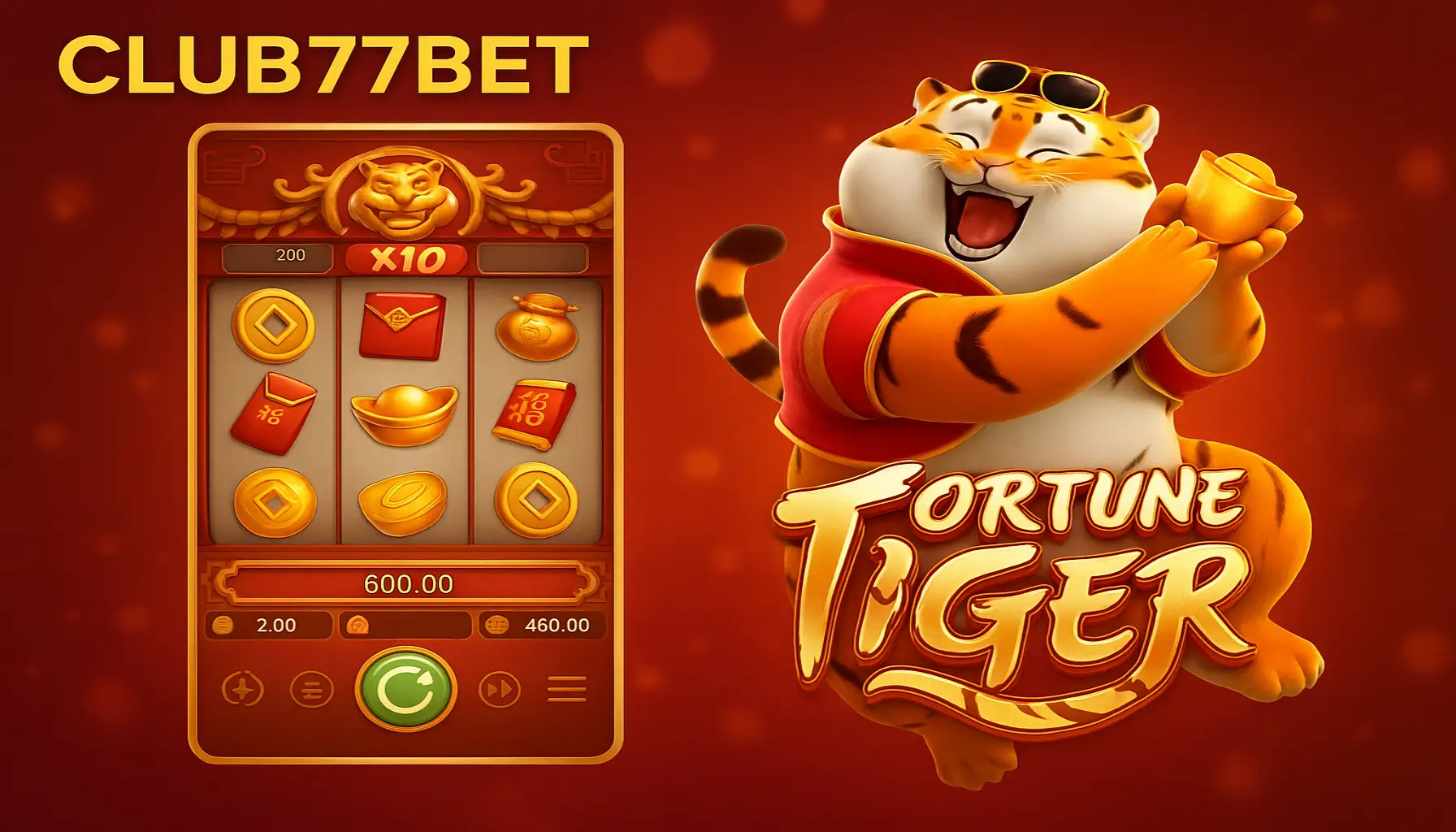 Fortune Tiger é um jogo imperdível no CLUB77BET Casino